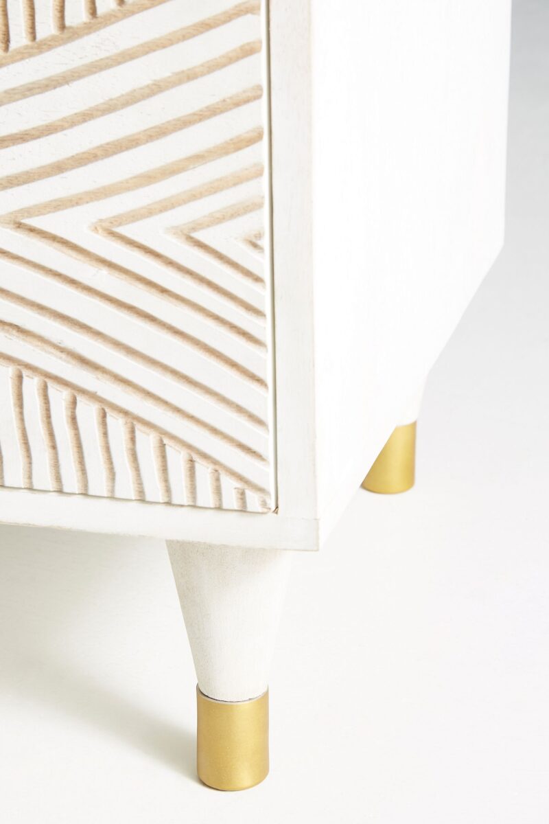 hand carved bedside table, hand carved chest of drawers, indian carved nightstand, jali carved nightstand, white carved bedside table, white carved chest of drawers, white carved nightstand, white carved wood nightstand, wood carved nightstand, Bone Inlay Cabinet