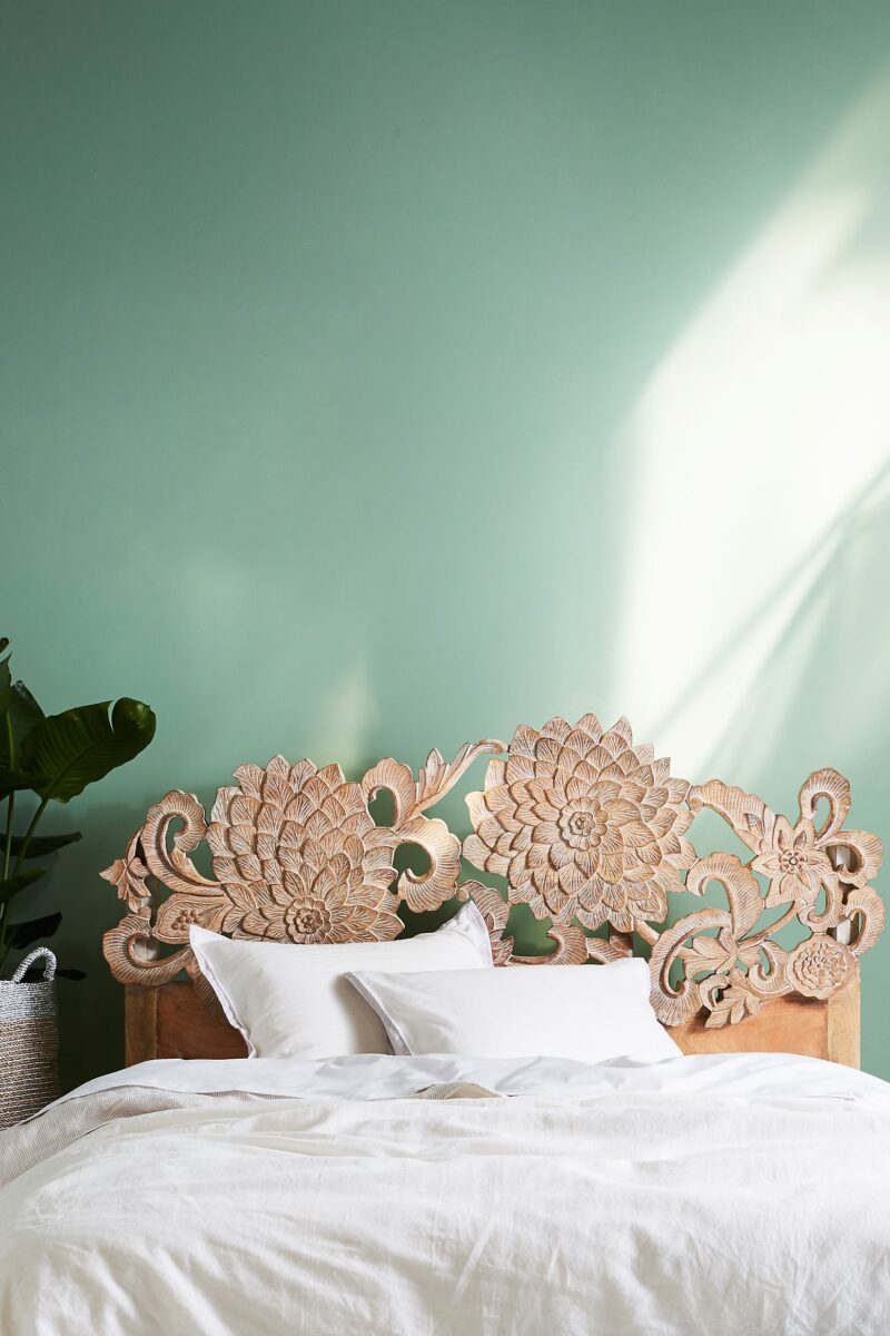 carved king headboard, white carved wood headboard, carved white headboard, carved wooden headboard queen, carved headboard queen, bohemian carved wood headboard, hand carved headboard, queen carved wood headboard, hand carved lotus bed, carved wood platform bed