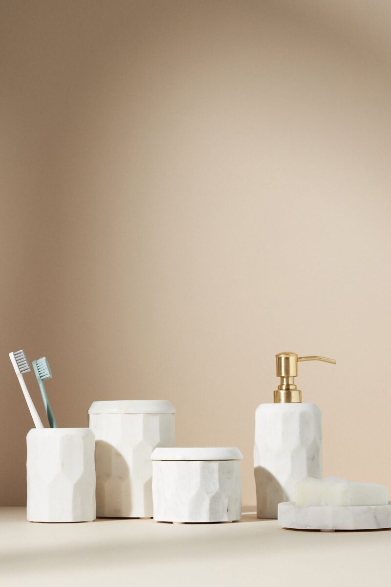 sandstone bathroom set, round marble soap dish, real marble tray