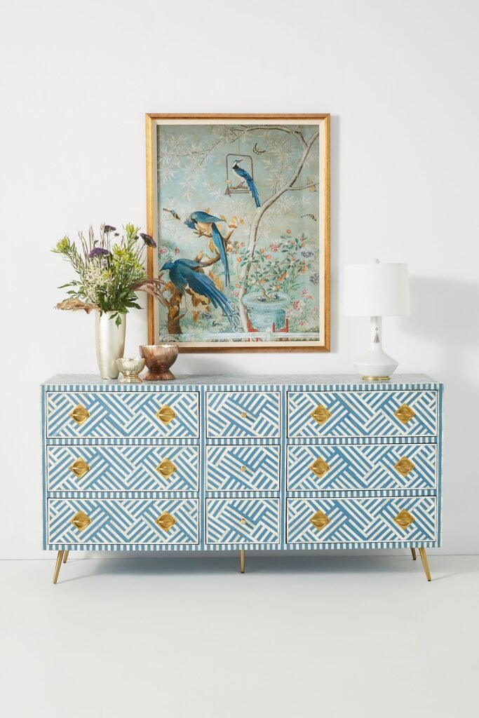 white carved nightstand, white carved wood nightstand, wood carved nightstand, Bone Inlay Cabinet, Handcarved Bone Inlay Cabinet, Carved Bone Inlay Cabinet, Carved Bone Inlay Chest of Drawers, Handmade Chest of Drawers, carved cabinet, carved wood cabinet