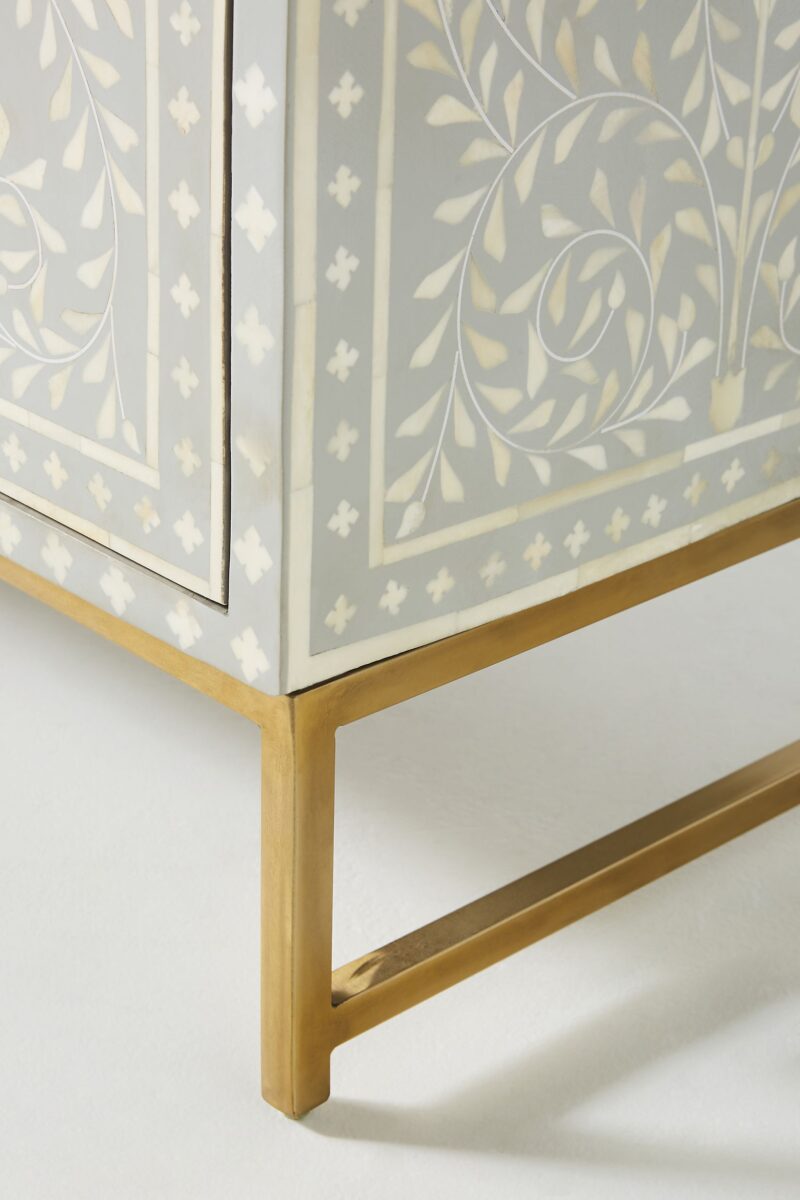 indian carved nightstand, jali carved nightstand, white carved bedside table, white carved chest of drawers, white carved nightstand, white carved wood nightstand, wood carved nightstand, Bone Inlay Cabinet, Handcarved Bone Inlay Cabinet, Carved Bone Inlay Cabinet
