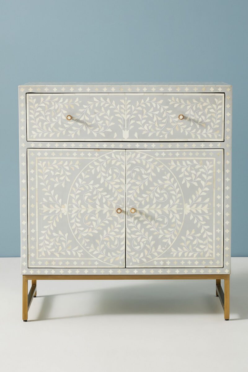 carved mango wood chest of drawers, carved mango wood nightstand, carved mango wood nightstand, carved wood bedside table, carved wood chest of drawers, hand carved bedside table, hand carved chest of drawers, indian carved nightstand, jali carved nightstand, white carved bedside table
