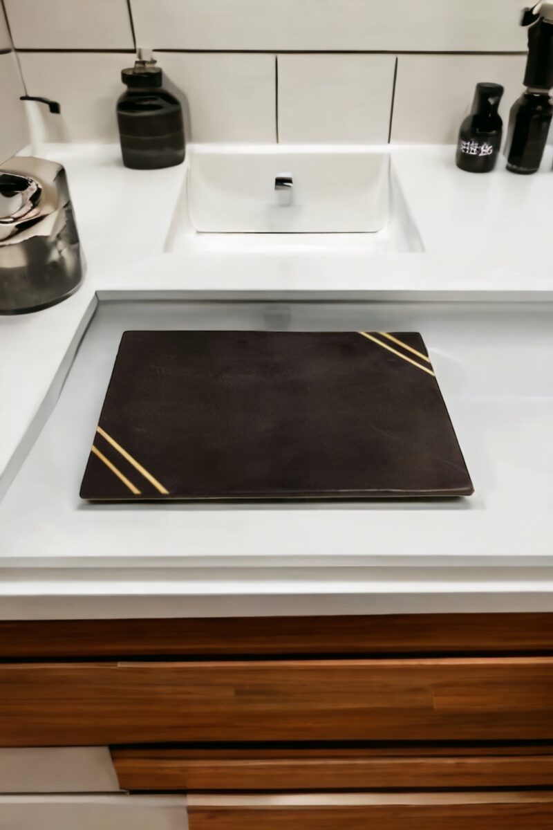 marble bath set, marble bath accessory set, marble and gold vanity tray, marble and gold serving tray, marble and gold bathroom set, long marble tray, large white marble tray, large round marble tray, large marble tray with handles, large marble serving tray