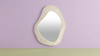 Abstract Bone Inlay White Mirror