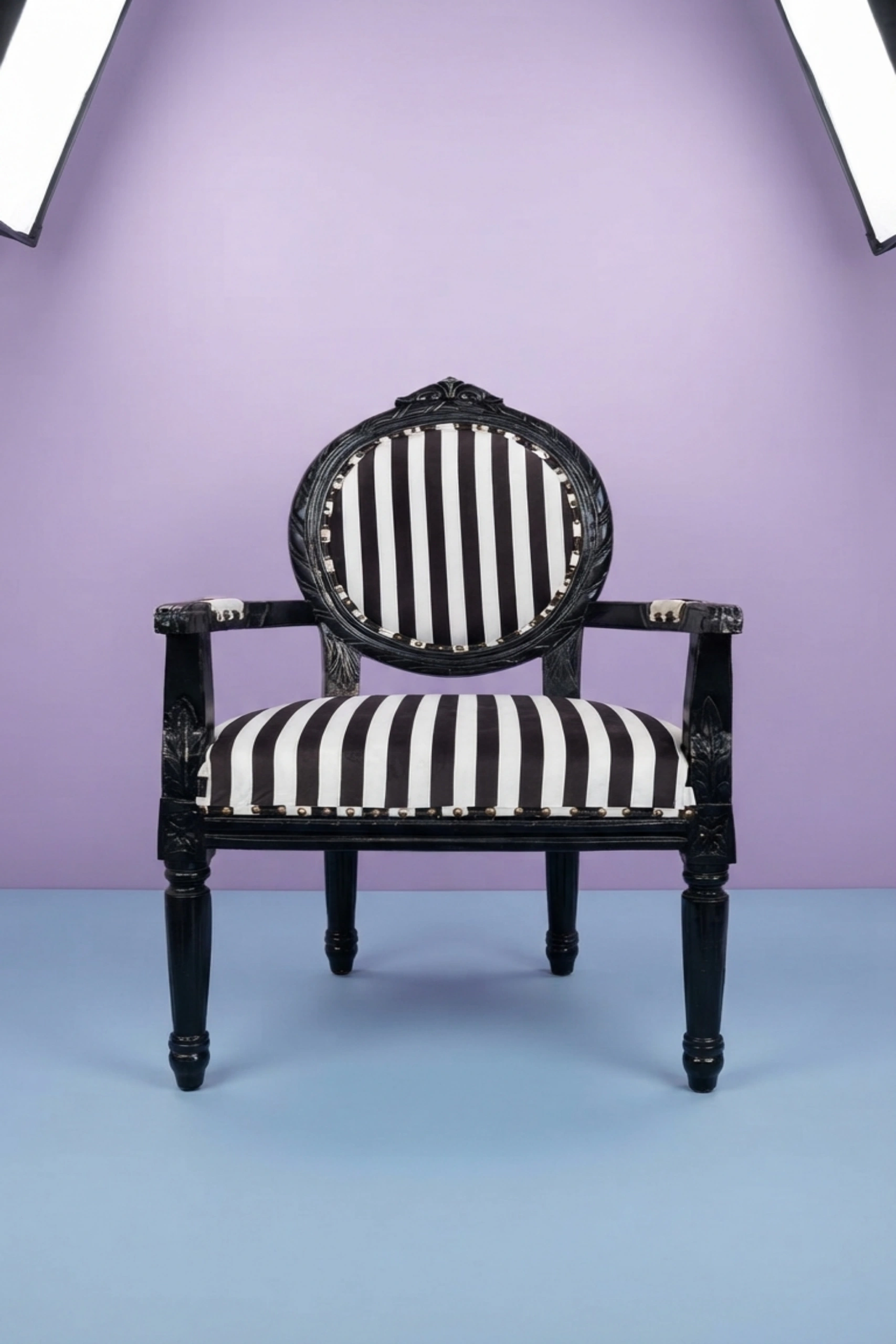baroque velvet armchair,black chair with arms,luxury velvet accent chair with armrest,stripped velvet baroque armchair,designer black lounge armchair,upholstered accent chair with armsArchibald_Baroque_Velvet_Stripped_Black_Chair_with_Arm_image_01_front_view_luxury_velvet_accent_chair_lounge_seating_designer_living_room_upholstered_artisan_premium_interior.webp