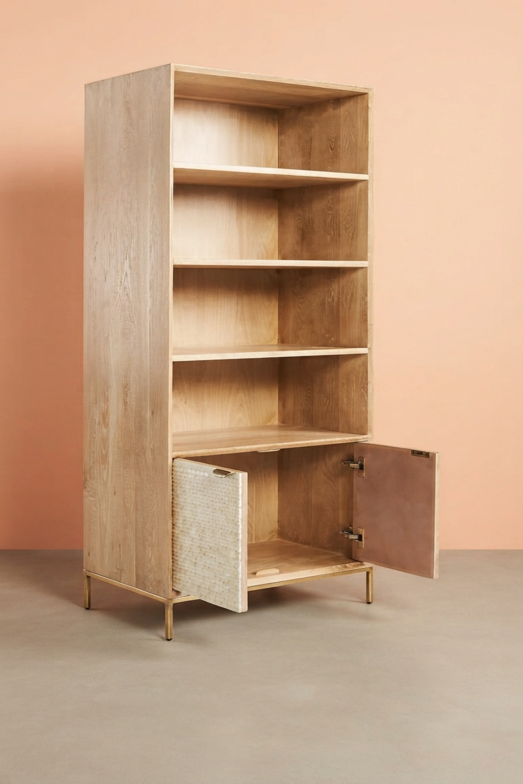 Cora_Bone_Inlay_Bookcase_image_03_side_profile_luxury_bone_inlay_bookcase_bookshelf_storage_display_living_room_artisan_premium_interior_furniture.webp