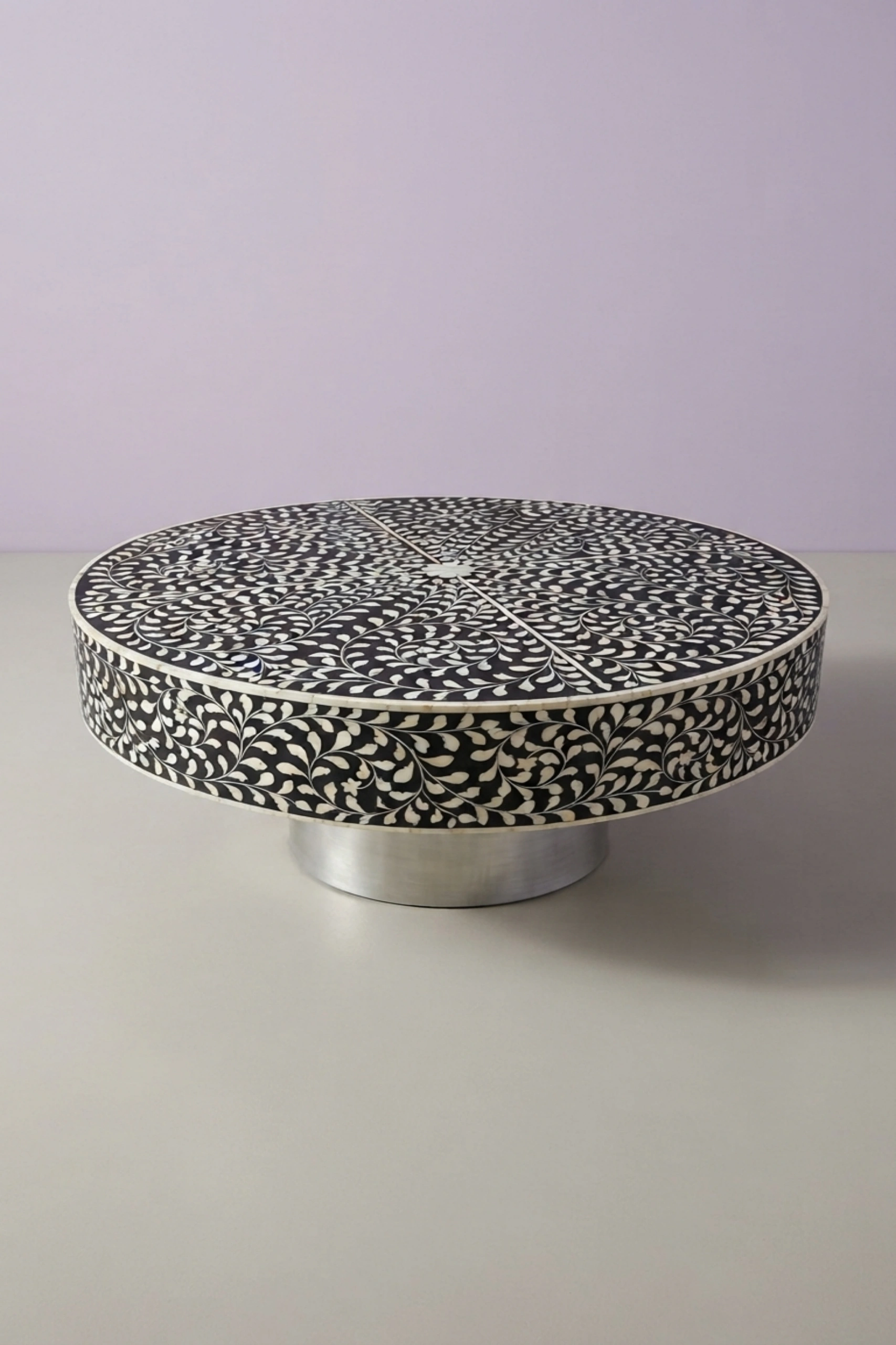 Black Scroll Vine Bone Inlay Coffee Table Silver Base Bone Inlay Centre Table, buy black scroll vine bone, luxury black scroll vine bone, handcrafted black scroll vine bone, black scroll vine giftblack-scroll-vine-bone-inlay-coffee-table-silver-base-bone-inlay-centre-table-black-furniture-bone-inlay-furniture-center-tabl-01.webp