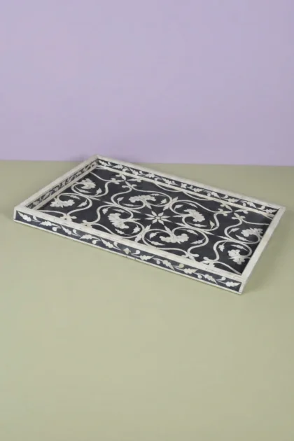 Bone Inlay Flower Tray Black Wood Inlay Tray, buy bone inlay flower tray, luxury bone inlay flower tray, handcrafted bone inlay flower tray, handmade bone inlay flower tray, bone inlay flower giftbone-inlay-flower-tray-black-wood-inlay-tray-black-furniture-bone-inlay-furniture-botanical-design-carved-furniture-carving-furniture-decorative-tray-flow-01.webp