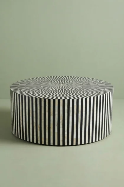 Bone Inlay Illusion Stripe Center Table Black, buy bone inlay illusion stripe, luxury bone inlay illusion stripe, handcrafted bone inlay illusion stripe, handmade bone inlay illusion stripe, bonebone-inlay-illusion-stripe-center-table-black-black-furniture-bone-inlay-furniture-furniture-table-handmade-bone-inlay-striped-design-stripe-pattern-01.webp