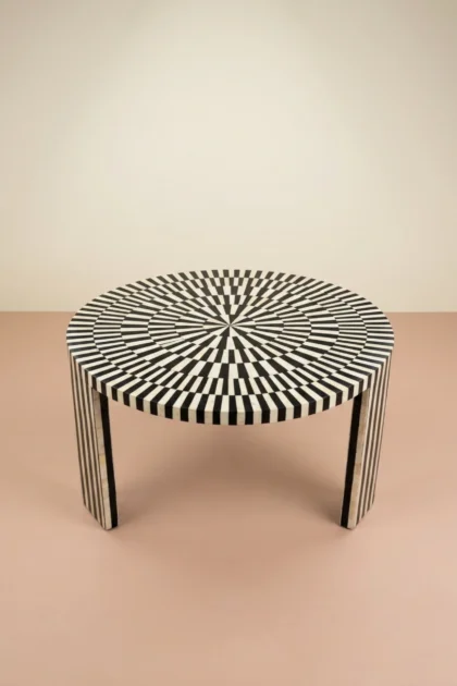 Bone Inlay Illusion Stripe Coffee Table Black, buy bone inlay illusion stripe, luxury bone inlay illusion stripe, handcrafted bone inlay illusion stripe, handmade bone inlay illusion stripe, bonebone-inlay-illusion-stripe-coffee-table-black-black-furniture-bone-inlay-furniture-center-table-coffee-table-furniture-table-handmade-bone-inlay-striped-desig-01.webp
