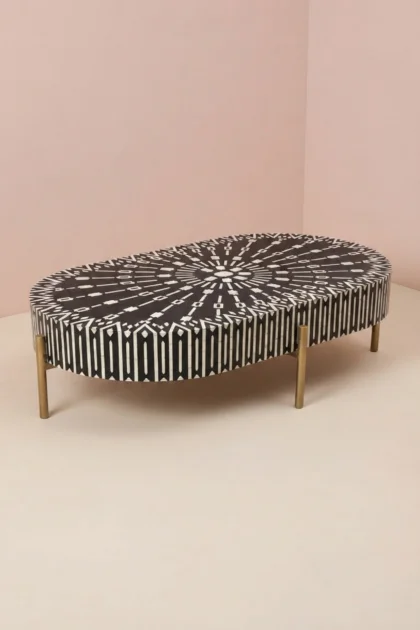 Bone Inlay Kalmin Coffee Table Black Oval, buy bone inlay kalmin coffee, luxury bone inlay kalmin coffee, handcrafted bone inlay kalmin coffee, handmade bone inlay kalmin coffee, bone inlay, bonebone-inlay-kalmin-coffee-table-black-oval-black-furniture-bone-inlay-furniture-center-table-coffee-table-furniture-table-handmade-bone-inlay-01.webp