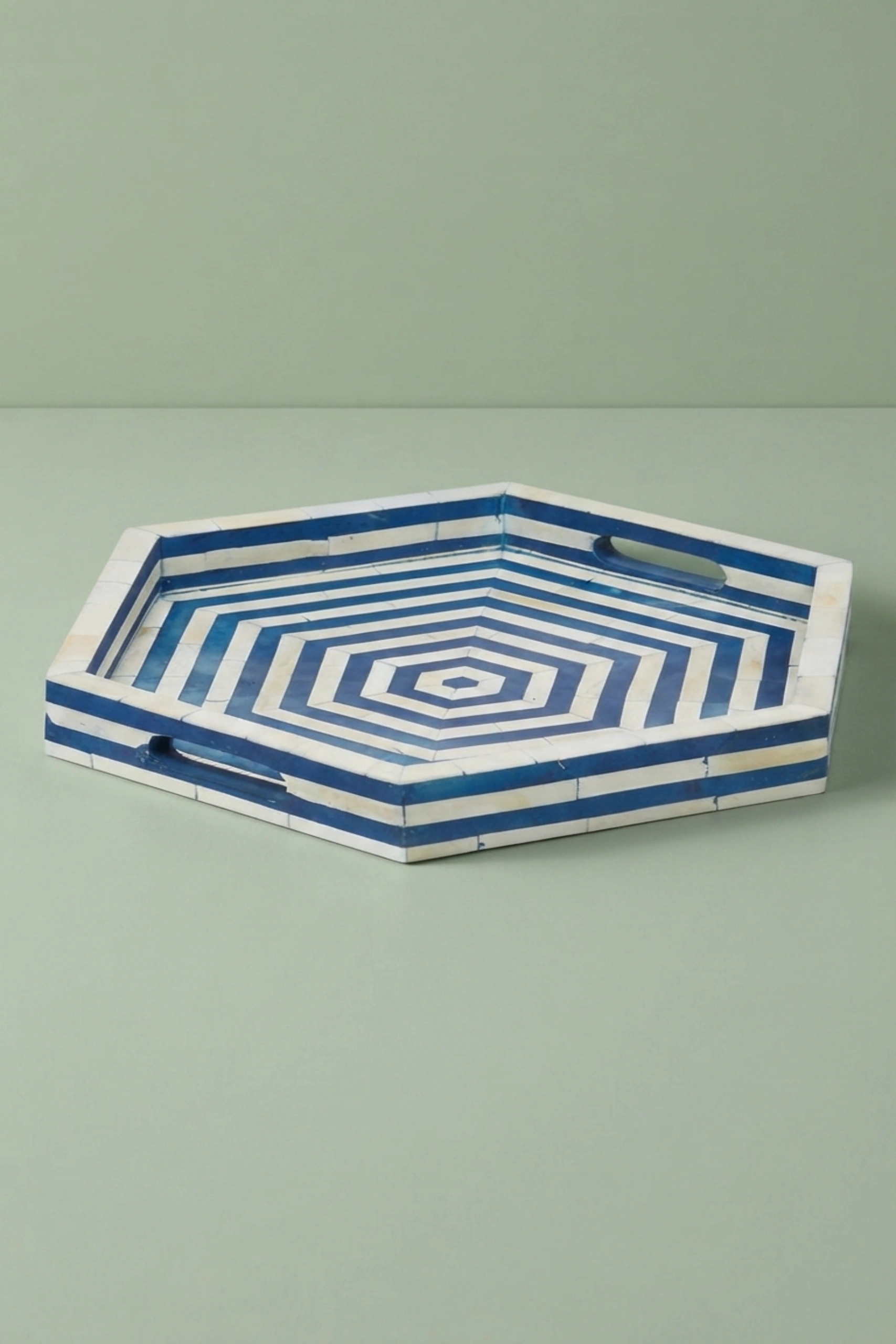 Dark Blue Bone Inlay Tray Hexagon Blue Bone Inlay Tray, buy dark blue bone inlay, luxury dark blue bone inlay, handcrafted dark blue bone inlay, handmade dark blue bone inlay, dark blue bone giftdark-blue-bone-inlay-tray-hexagon-blue-bone-inlay-tray-blue-furniture-bone-inlay-furniture-decorative-tray-handmade-bone-inlay-hexagon-pattern-01.webp