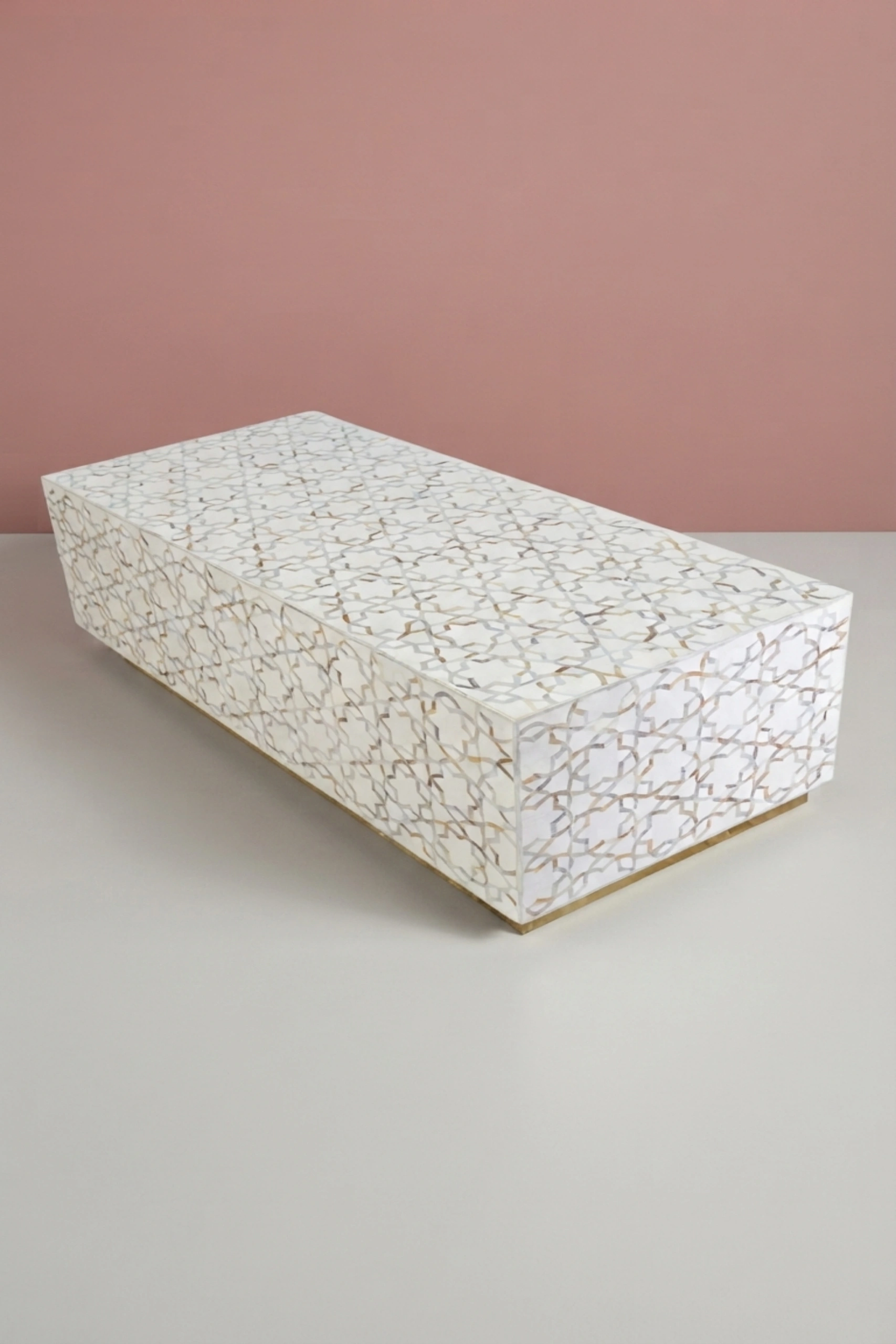 Fez Mother Of Pearl Inlay Rectangle Center Table White, buy fez mother pearl inlay, luxury fez mother pearl inlay, handcrafted fez mother pearl inlay, handmade fez mother pearl inlay, fez mother, fezfez-mother-of-pearl-inlay-rectangle-center-table-white-furniture-table-mop-inlay-furniture-mother-of-pearl-inlay-white-furniture-01.webp