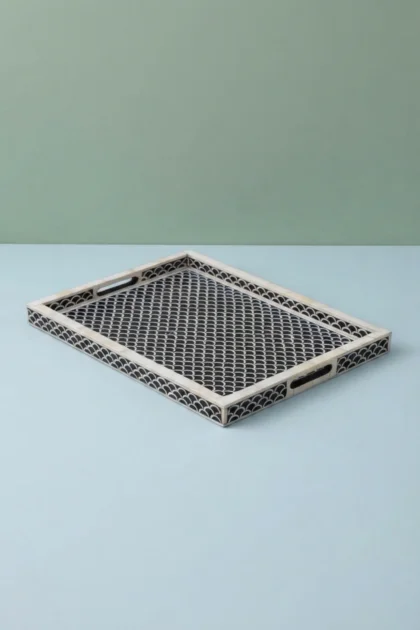 Fishscale Bone Inlay Tray Black Bone Inlay Serving Tray, buy fishscale bone inlay tray, luxury fishscale bone inlay tray, handcrafted fishscale bone inlay tray, handmade fishscale bone inlay trayfishscale-bone-inlay-tray-black-bone-inlay-serving-tray-black-furniture-bone-inlay-furniture-decorative-tray-handmade-bone-inlay-01.webp
