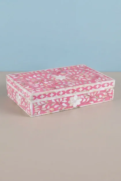 Floral Mother Of Pearl Inlay Box Pink, buy floral mother pearl inlay, luxury floral mother pearl inlay, handcrafted floral mother pearl inlay, handmade floral mother pearl inlay, floral mother, floralfloral-mother-of-pearl-inlay-box-pink-box-floral-design-floral-pattern-flower-motif-jewelry-box-mop-inlay-furniture-mother-of-pearl-inlay-ornamental-box-pink-furniture-01.webp