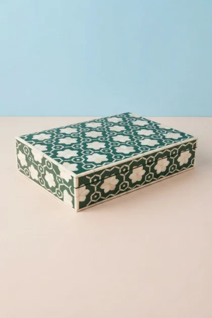 Flower Bone Inlay Box Teal Green, buy flower bone inlay box, luxury flower bone inlay box, handcrafted flower bone inlay box, handmade flower bone inlay box, flower bone inlay box online, flower boneflower-bone-inlay-box-teal-green-bone-inlay-furniture-botanical-design-box-flower-pattern-green-furniture-handmade-bone-inlay-jewelry-box-ornamental-box-01.webp