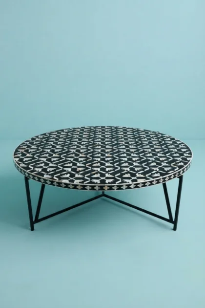 Gabi MOP Inlay Lotus Center Table Black, buy gabi mop inlay lotus, luxury gabi mop inlay lotus, handcrafted gabi mop inlay lotus, handmade gabi mop inlay lotus, gabi mop inlay lotus online, gabi mopgabi-mop-inlay-lotus-center-table-black-black-furniture-furniture-table-lotus-design-lotus-pattern-mop-inlay-furniture-mother-of-pearl-inlay-01.webp