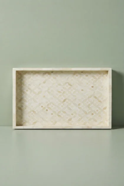 Geometric Bone Inlay Tray White, buy geometric bone inlay tray, luxury geometric bone inlay tray, handcrafted geometric bone inlay tray, handmade geometric bone inlay tray, geometric bone inlay giftgeometric-bone-inlay-tray-white-bone-inlay-furniture-decorative-tray-geometric-design-geometric-pattern-handmade-bone-inlay-white-furniture-01.webp