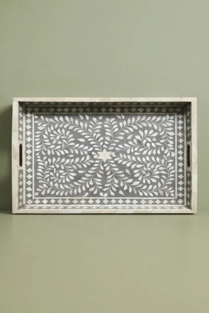 Grey Bone Inlaid Rectangular Tray Floral Design Wood Inlay Tray, buy grey bone inlaid rectangular, luxury grey bone inlaid rectangular, handcrafted grey bone inlaid rectangular, grey bone inlaid giftgrey-bone-inlaid-rectangular-tray-floral-design-wood-inlay-tray-bone-inlay-furniture-carved-furniture-carving-furniture-decorative-tray-01.webp