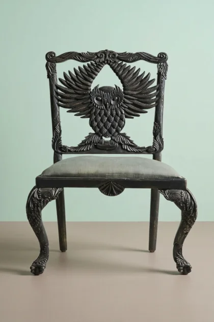 handcarved owl dining chair black set of 2,menagerie black owl chair pair,handcarved black owl motif dining chair set,artisan owl design black dining chair pair,set of 2 black carved owl dining chairshandcarved-menagerie-owl-dining-chair-black-set-of-2-accent-chair-black-furniture-chair-dining-room-furniture-dining-table-01.webp