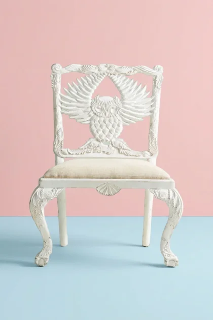 white owl dining chair set of 2 exotic wood,handcarved white owl dining chair,white handcarved menagerie owl chair pair,artisan white owl carved dining table chairhandcarved-menagerie-owl-dining-chair-white-set-of-2-exotic-wooden-dining-table-chair-accent-chair-carved-furniture-carving-01.webp