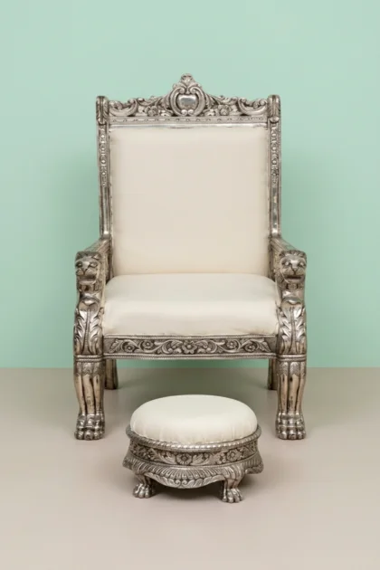 Kuyo silver chair ottoman,silver metal chair ottoman set,silver finish accent chair,Kuyo luxury silver furniture set,designer silver metal lounge chair,premium silver accent chair footstoolkuyo-silver-chair-with-ottoman-accent-chair-chair-metal-furniture-silver-finish-silver-furniture-01.webp
