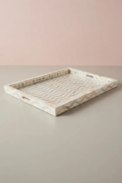MOP Inlay Chevron Pattern Tray White, buy mop inlay chevron pattern, luxury mop inlay chevron pattern, handcrafted mop inlay chevron pattern, handmade mop inlay chevron pattern, mop inlay chevron giftmop-inlay-chevron-pattern-tray-white-chevron-pattern-decorative-tray-mop-inlay-furniture-mother-of-pearl-inlay-white-furniture-01.webp