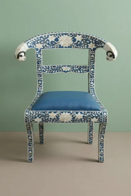 MOP inlay rams head chair blue,blue floral rams head MOP chair,blue MOP inlay rams head floral chair,blue flower motif rams head mother of pearl chair,artisan blue MOP rams head accent chairmop-inlay-floral-rams-head-chair-blue-accent-chair-blue-furniture-chair-floral-design-floral-pattern-flower-motif-mop-inlay-furniture-mother-of-pearl-inlay-01.webp