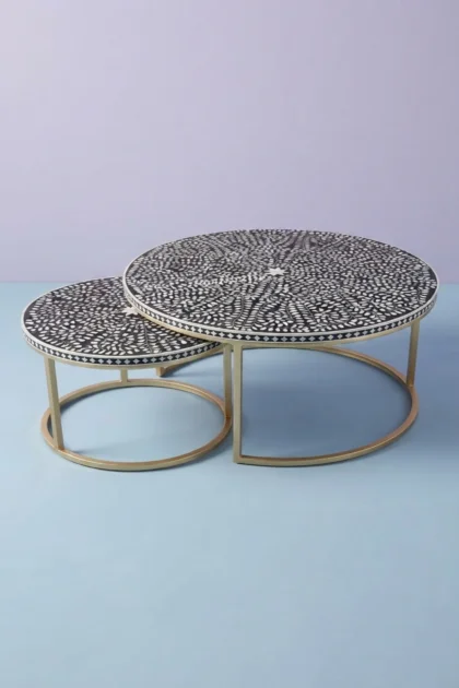 MOP Inlay Nesting Table Set Floral Black, buy mop inlay nesting table, luxury mop inlay nesting table, handcrafted mop inlay nesting table, handmade mop inlay nesting table, mop inlay nesting giftmop-inlay-nesting-table-set-floral-black-black-furniture-floral-design-floral-pattern-flower-motif-furniture-table-mop-inlay-furniture-mother-of-pearl-inlay-01.webp