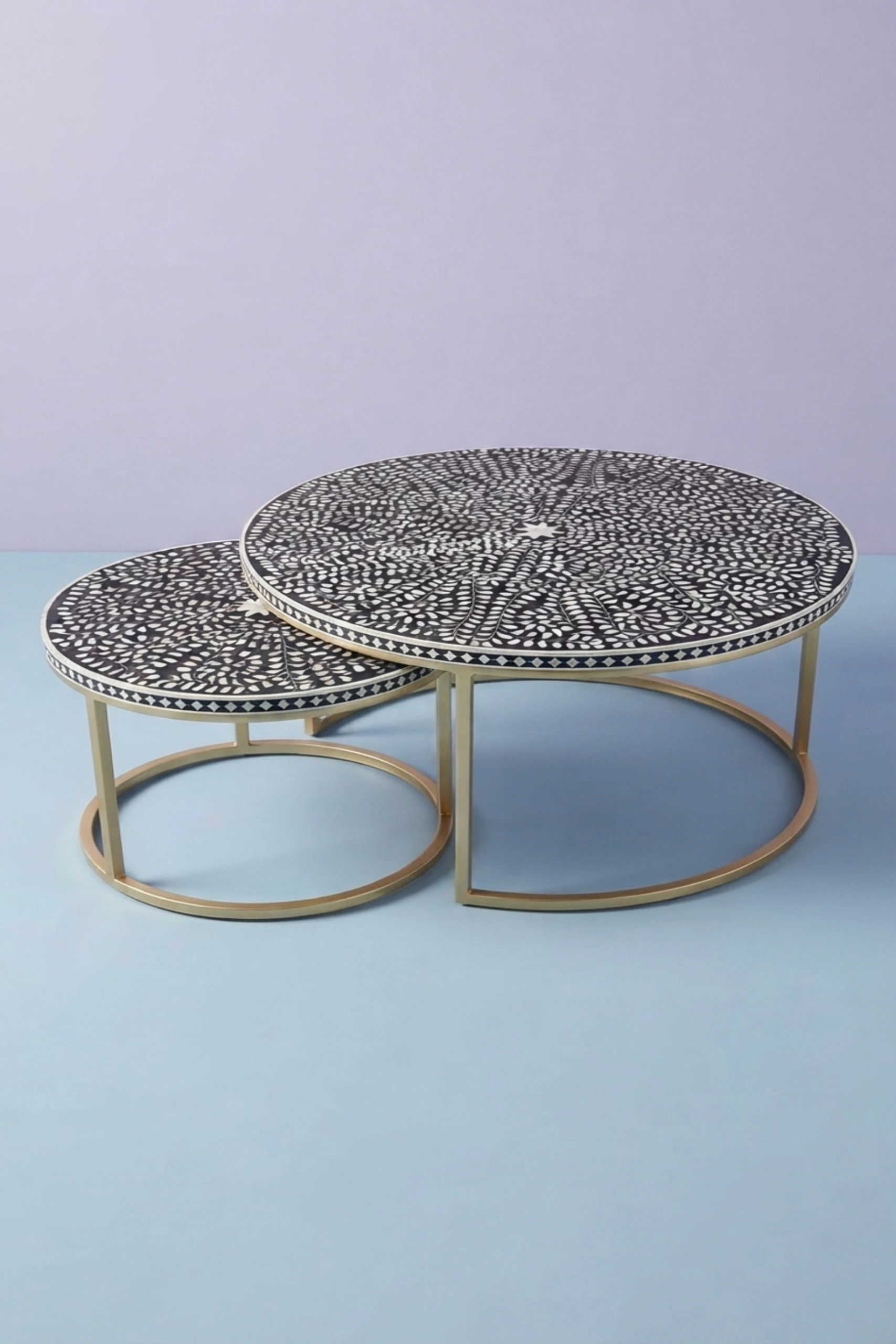 MOP Inlay Nesting Table Set Floral Black, buy mop inlay nesting table, luxury mop inlay nesting table, handcrafted mop inlay nesting table, handmade mop inlay nesting table, mop inlay nesting giftmop-inlay-nesting-table-set-floral-black-black-furniture-floral-design-floral-pattern-flower-motif-furniture-table-mop-inlay-furniture-mother-of-pearl-inlay-01.webp