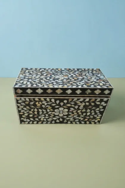 Mother of Pearl Inlay Jewelry Box Dark Grey, buy mother pearl inlay jewelry, luxury mother pearl inlay jewelry, handcrafted mother pearl inlay jewelry, handmade mother pearl inlay jewelry, pearl inlaymother-of-pearl-inlay-jewelry-box-dark-grey-box-grey-furniture-jewelry-box-mop-inlay-furniture-mother-of-pearl-inlay-ornamental-box-01.webp
