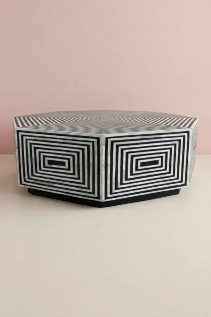 Octagonal Bone Inlay Coffee Table Black, buy octagonal bone inlay coffee, luxury octagonal bone inlay coffee, handcrafted octagonal bone inlay coffee, handmade octagonal bone inlay coffee, bone inlayoctagonal-bone-inlay-coffee-table-black-black-furniture-bone-inlay-furniture-center-table-coffee-table-furniture-table-handmade-bone-inlay-01.webp