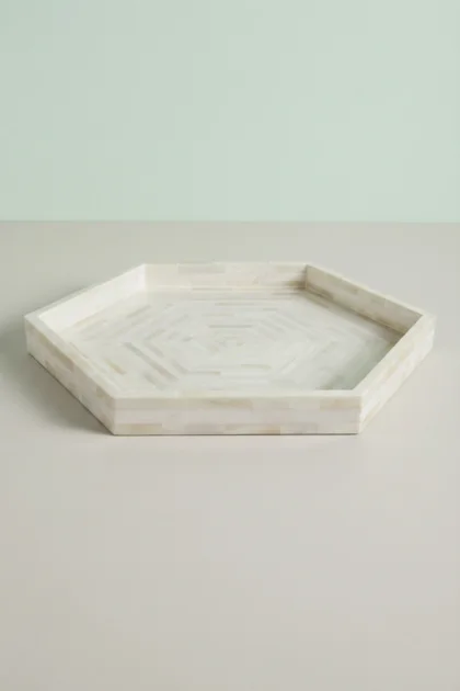 Pale Pink Bone Inlay Tray Hexagon Bone Inlay Trays, buy pale pink bone inlay, luxury pale pink bone inlay, handcrafted pale pink bone inlay, handmade pale pink bone inlay, pale pink bone inlay onlinepale-pink-bone-inlay-tray-hexagon-bone-inlay-trays-bone-inlay-furniture-decorative-tray-handmade-bone-inlay-hexagon-pattern-pink-furniture-01.webp
