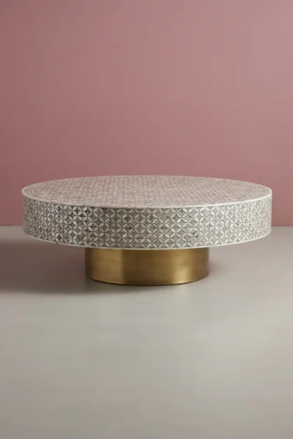 Petite Mother of Pearl Inlay Round Coffee Table Grey, buy petite mother pearl inlay, luxury petite mother pearl inlay, handcrafted petite mother pearl inlay, handmade petite mother pearl inlay, petitepetite-mother-of-pearl-inlay-round-coffee-table-grey-center-table-coffee-table-furniture-table-grey-furniture-mop-inlay-furniture-mother-of-pearl-inlay-01.webp
