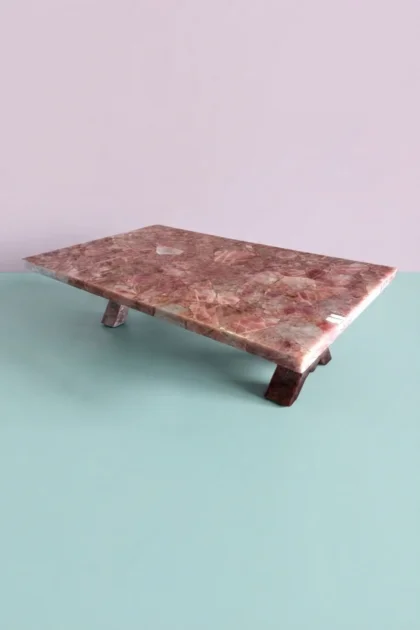 Rose Quartz Coffee Table Rectangle, buy rose quartz coffee table, luxury rose quartz coffee table, handcrafted rose quartz coffee table, handmade rose quartz coffee table, rose quartz coffee giftrose-quartz-coffee-table-rectangle-center-table-coffee-table-furniture-table-gemstone-inlay-furniture-quartz-stone-semi-precious-stone-01.webp