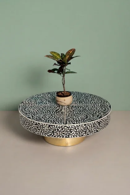 Scroll Vine Bone Inlay Coffee Table Black Round Inlay Coffee Table, buy scroll vine bone inlay, luxury scroll vine bone inlay, handcrafted scroll vine bone inlay, handmade scroll vine bone inlay, vinescroll-vine-bone-inlay-coffee-table-black-round-inlay-coffee-table-black-furniture-bone-inlay-furniture-center-table-coffee-table-furnitu-01.webp