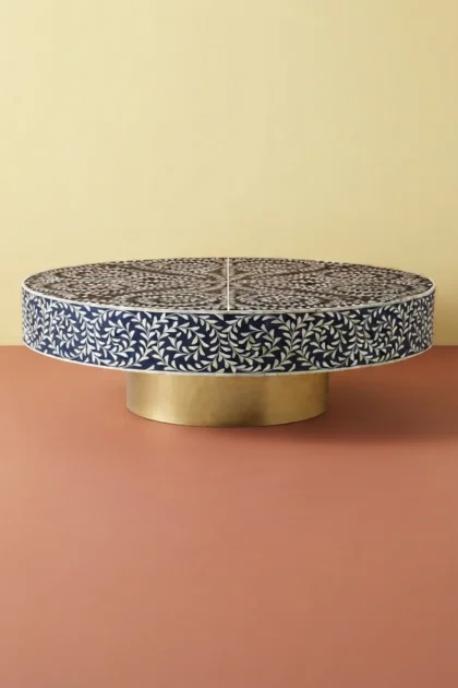 Scroll Vine Bone Inlay Coffee Table Indigo Blue Round Inlay Coffee Table, buy scroll vine bone inlay, luxury scroll vine bone inlay, handcrafted scroll vine bone inlay, handmade scroll vine bone inlayscroll-vine-bone-inlay-coffee-table-indigo-blue-round-inlay-coffee-table-blue-furniture-bone-inlay-furniture-center-table-coffee-ta-01.webp