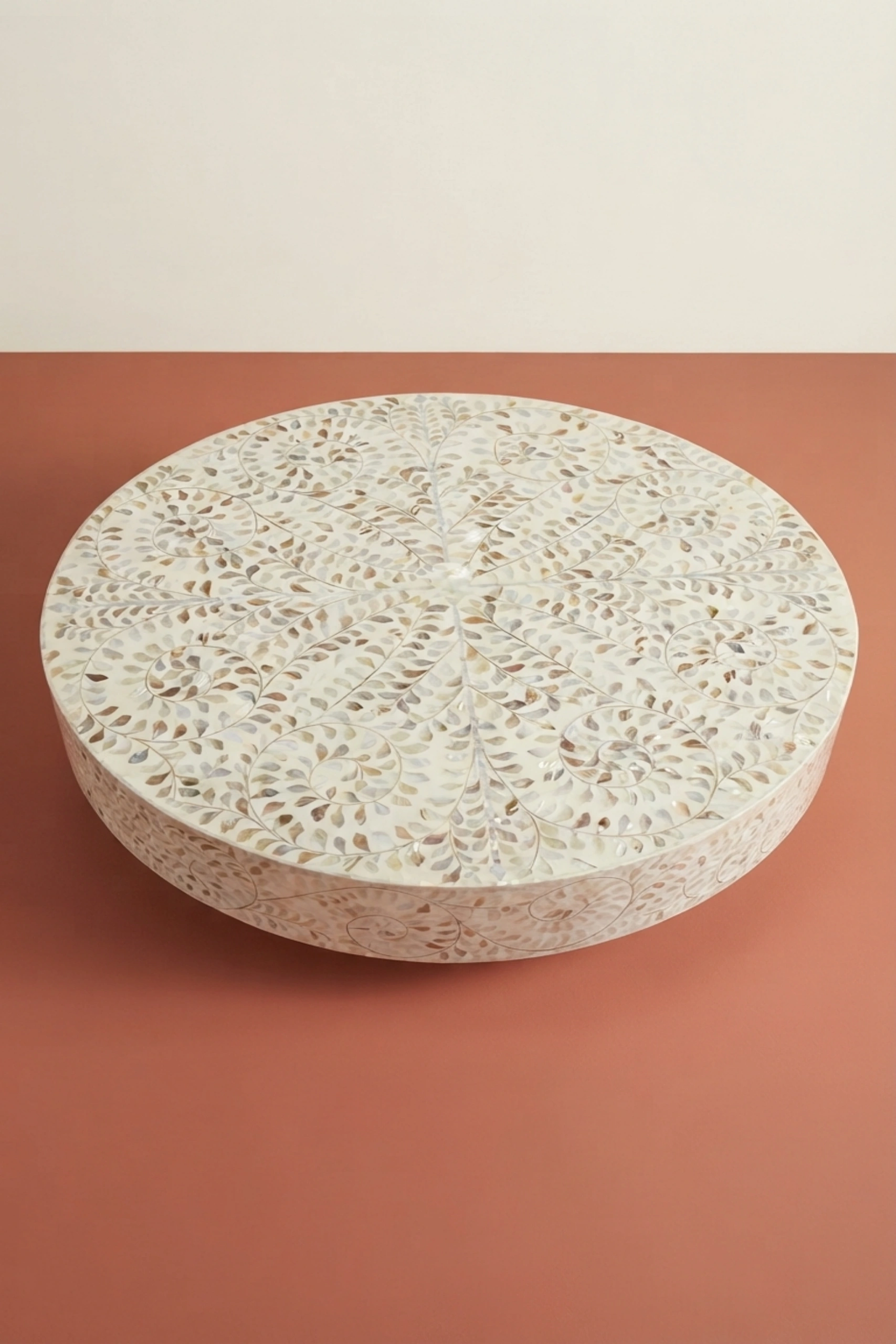 Scroll Vine Mother of Pearl Inlay Coffee Table White, buy scroll vine mother pearl, luxury scroll vine mother pearl, handcrafted scroll vine mother pearl, handmade scroll vine mother pearl, vine pearlscroll-vine-mother-of-pearl-inlay-coffee-table-white-center-table-coffee-table-furniture-table-mop-inlay-furniture-mother-of-pearl-inlay-vine-pattern-w-01.webp