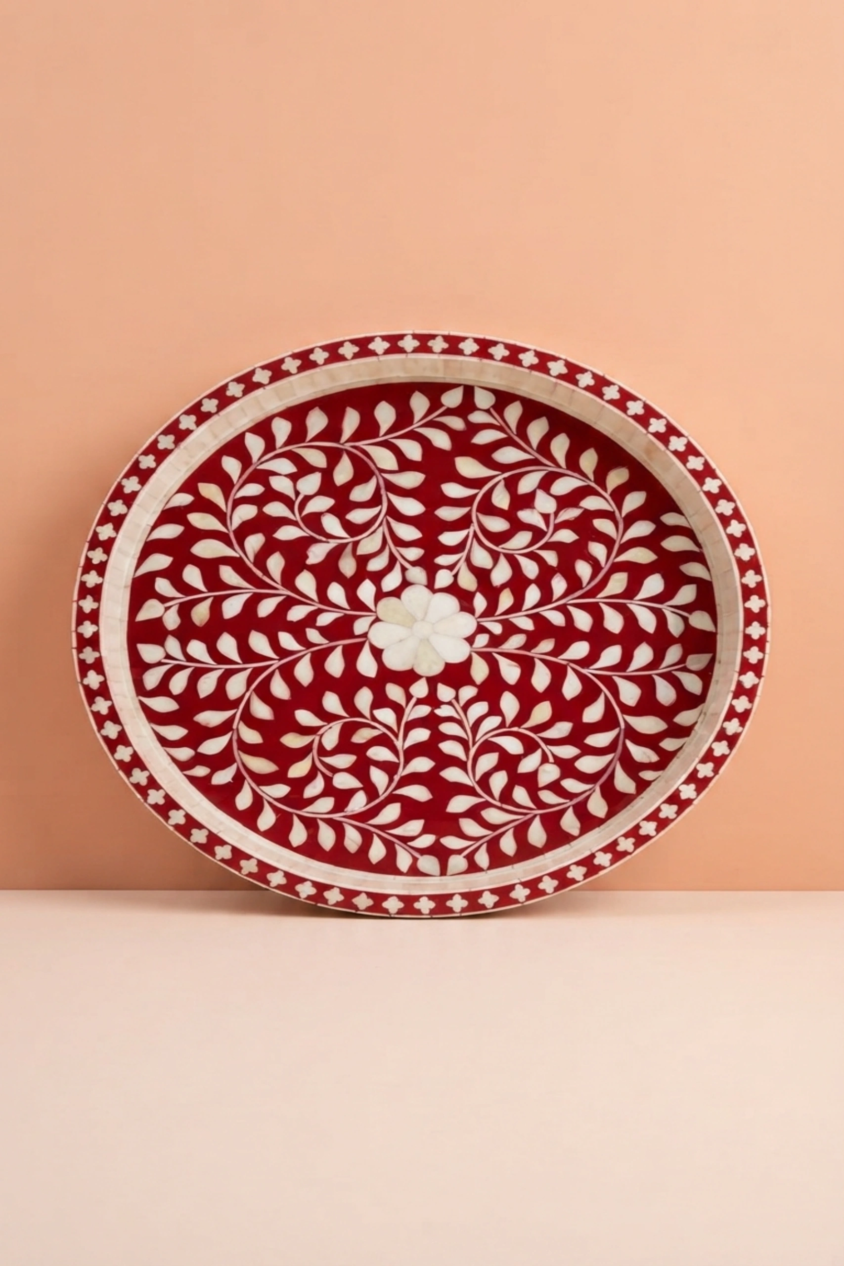 small-round-bone-inlay-tray-floral-design-red-bone-inlay-furniture-decorative-tray-floral-design-floral-pattern-flower-motif-handmade-bone-inlay-red-furn-02.webp