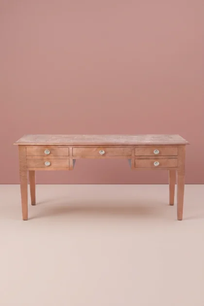 Zita Copper Console 5 Drawer, buy zita copper console drawer, luxury zita copper console drawer, handcrafted zita copper console drawer, handmade zita copper console drawer, zita copper console giftZita_Copper_Console_5_Drawer_image_01_front_view_luxury_inlay_desk_console_dressing_table_drawer_storage_bedroom_study_artisan_premium_interior_furniture.webp