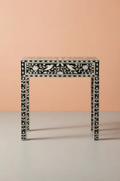 Aura Mother of Pearl Inlay Console Black Mother Of Pearl Desk, buy aura mother pearl inlay, luxury aura mother pearl inlay, handcrafted aura mother pearl inlay, handmade aura mother pearl inlay, auraaura-mother-of-pearl-inlay-console-black-mother-of-pearl-desk-black-furniture-console-table-desk-entryway-table-home-office-furniture-mop-01.webp