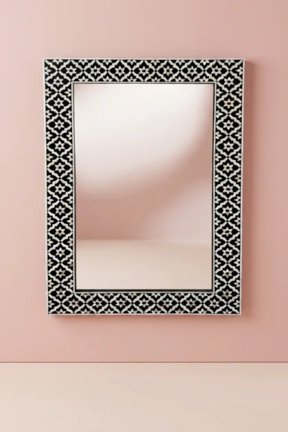 Black MOP Inlay Arctic Mirror, buy black mop inlay arctic, luxury black mop inlay arctic, handcrafted black mop inlay arctic, handmade black mop inlay arctic, black mop inlay arctic online, black mopblack-mop-inlay-arctic-mirror-black-furniture-decorative-mirror-mop-inlay-furniture-mother-of-pearl-inlay-wall-mirror-01.webp