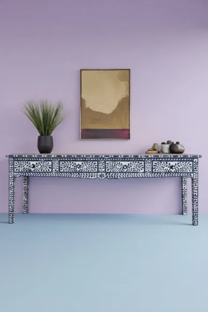 Blue Ella Colored Bone Inlay Console Table, buy blue ella colored bone, luxury blue ella colored bone, handcrafted blue ella colored bone, handmade blue ella colored bone, blue ella colored bone indiablue-ella-colored-bone-inlay-console-table-blue-furniture-bone-inlay-furniture-console-table-entryway-table-furniture-table-handmade-bone-inlay-01.webp