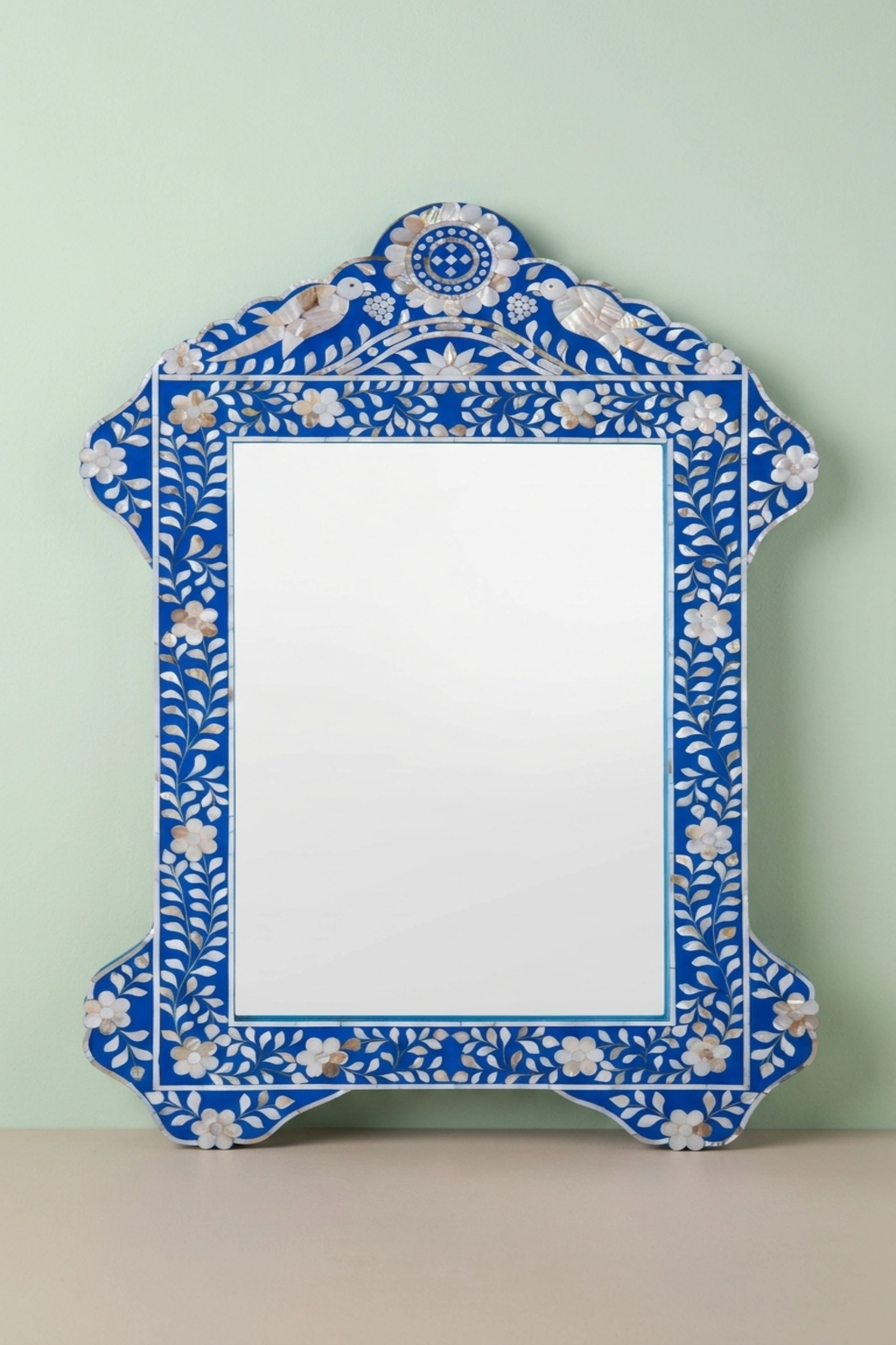 Blue Mother Of Pearl Inlaid Parrot Mirror, buy blue mother pearl inlaid, luxury blue mother pearl inlaid, handcrafted blue mother pearl inlaid, handmade blue mother pearl inlaid, blue mother, blueblue-mother-of-pearl-inlaid-parrot-mirror-blue-furniture-decorative-mirror-mop-inlay-furniture-mother-of-pearl-inlay-wall-mirror-01.webp