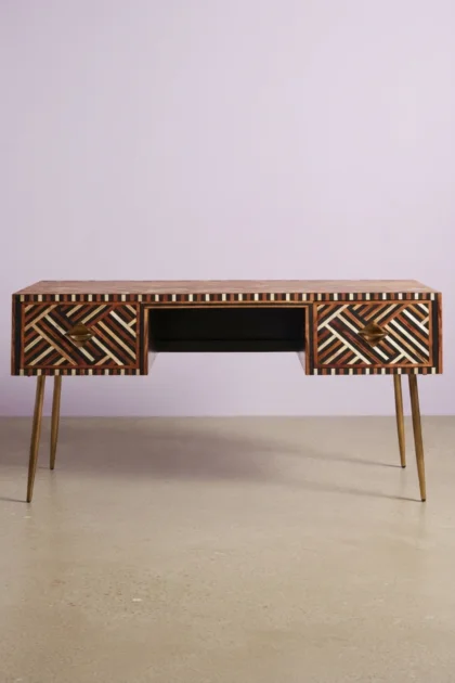 Bone Inlay Optical 2 Drawer Desk Brown, buy bone inlay optical drawer, luxury bone inlay optical drawer, handcrafted bone inlay optical drawer, handmade bone inlay optical drawer, bone inlay, bonebone-inlay-optical-2-drawer-desk-brown-bone-inlay-furniture-brown-furniture-desk-handmade-bone-inlay-home-office-furniture-01.webp