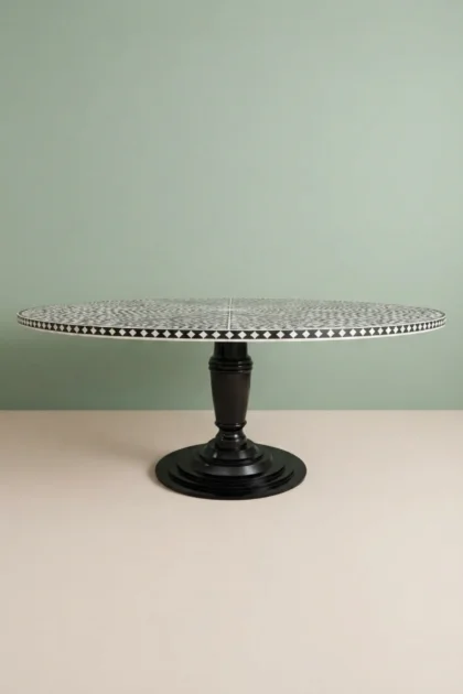 Bone Inlay Round Floral Dining Table Black Slim Base, buy bone inlay round floral, luxury bone inlay round floral, handcrafted bone inlay round floral, handmade bone inlay round floral, bone inlaybone-inlay-round-floral-dining-table-black-slim-base-black-furniture-bone-inlay-furniture-dining-room-furniture-dining-table-floral-de-01.webp