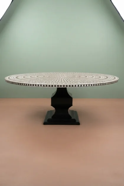 Diamond MOP Inlay Round Dining Table Black, buy diamond mop inlay round, luxury diamond mop inlay round, handcrafted diamond mop inlay round, handmade diamond mop inlay round, diamond mop inlay giftdiamond-mop-inlay-round-dining-table-black-black-furniture-diamond-pattern-dining-room-furniture-dining-table-furniture-table-mop-inlay-furnitur-01.webp