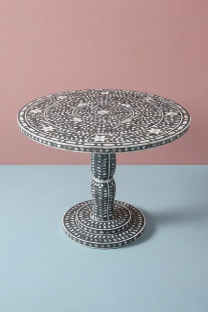 Emi Floral Mother of Pearl Inlay Dining Table Grey, buy emi floral mother pearl, luxury emi floral mother pearl, handcrafted emi floral mother pearl, handmade emi floral mother pearl, emi floral, emiemi-floral-mother-of-pearl-inlay-dining-table-grey-dining-room-furniture-dining-table-floral-design-floral-pattern-flower-motif-furnitur-01.webp