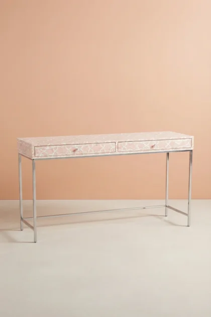Fez Mother Of Pearl Inlay Console Pale Pink, buy fez mother pearl inlay, luxury fez mother pearl inlay, handcrafted fez mother pearl inlay, handmade fez mother pearl inlay, fez mother pearl gift, fezfez-mother-of-pearl-inlay-console-pale-pink-console-table-entryway-table-mop-inlay-furniture-mother-of-pearl-inlay-pink-furniture-01.webp