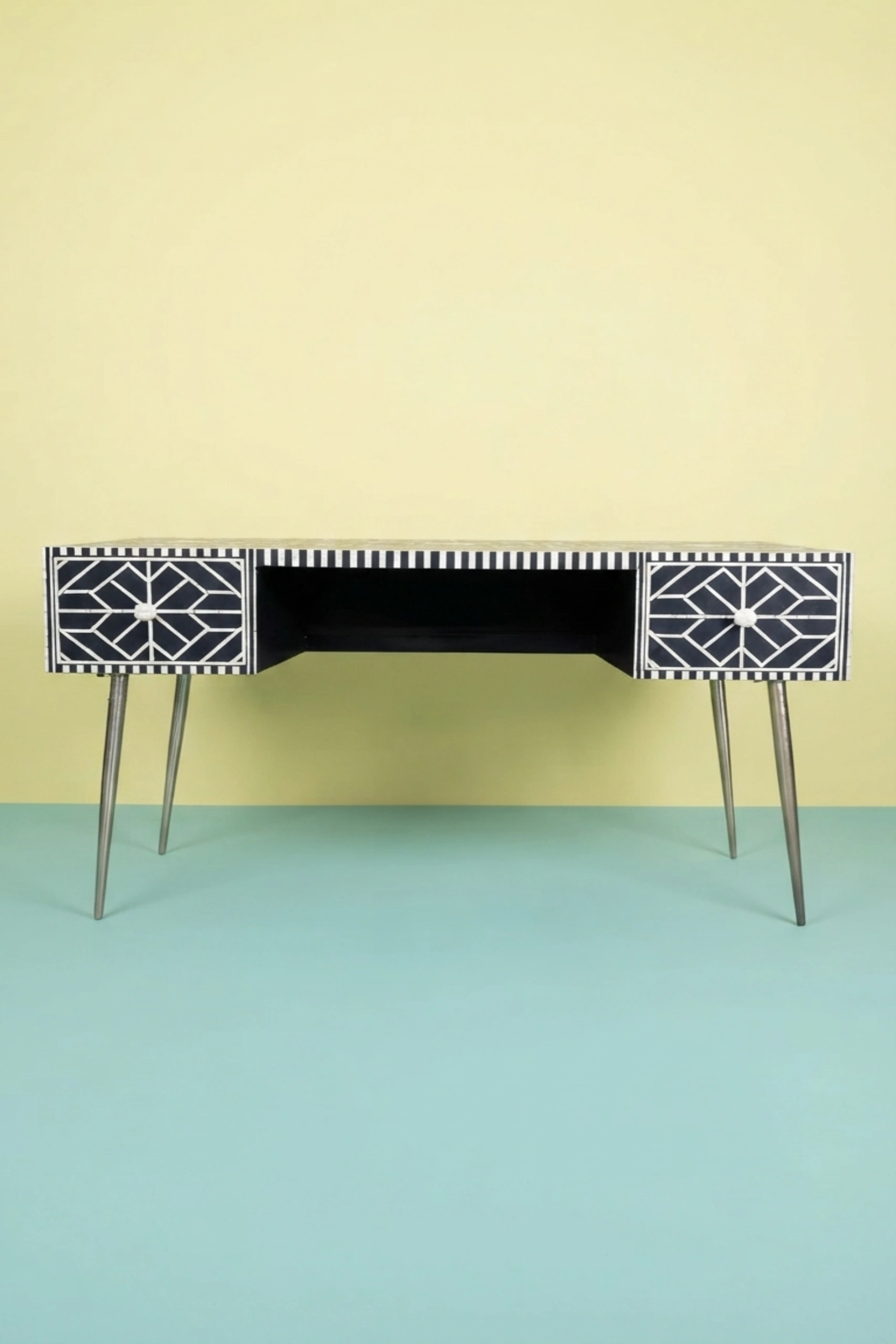 FUSION Bold Geometric Bone Inlay Desk Black, buy fusion bold geometric bone, luxury fusion bold geometric bone, handcrafted fusion bold geometric bone, handmade fusion bold geometric bone, fusion boldfusion-bold-geometric-bone-inlay-desk-black-black-furniture-bone-inlay-furniture-desk-geometric-design-geometric-pattern-handmade-bone-inlay-home-office-fu-01.webp